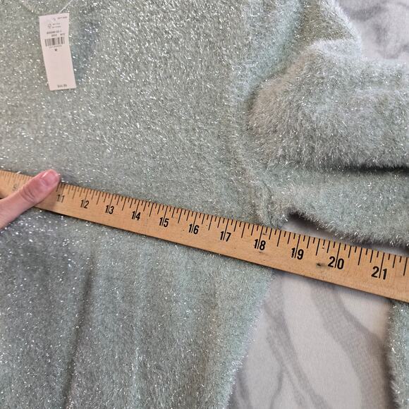 Old Navy Sparkly Mint Green Pullover Sweater Women's Size M - Picture 7 of 10